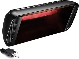 Professional Electric Infrared Outdoor Patio Heater, Wall Mounted,