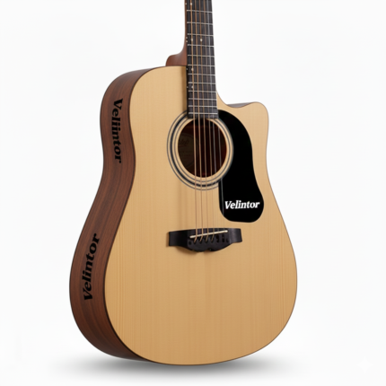 Velintor 1618 Vintage Natural 12 String Acoustic Electric Guitar